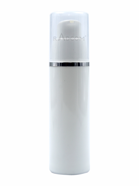 30ML PP Airless Bottles - White-With Silver Liner Airless Pump With PP Over Cap